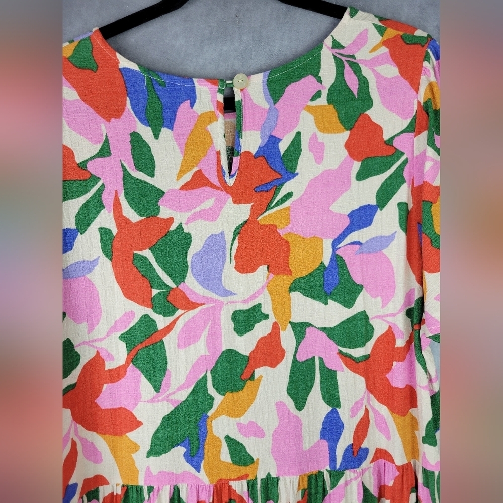 Mister Zimi Winter Colorful Fun Spring Midi Dress In Leaf Size 10 — image 8 of 8